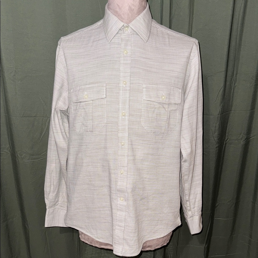 Joseph Abboud Tan Casual Button Down Shirt